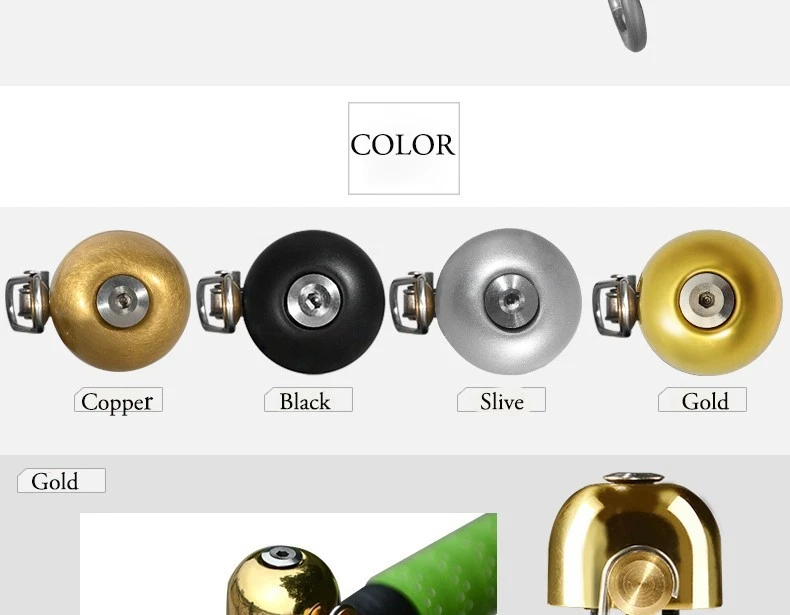 RockBros Cycling Bike Handlebar Ring Stainless Steel Bell Horn Classical Bell - Image 2 of 4