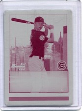 2009 Bowman - ANDREW RUNDLE - Magenta  Printing Plate 1 of 1 - CHICAGO CUBS
