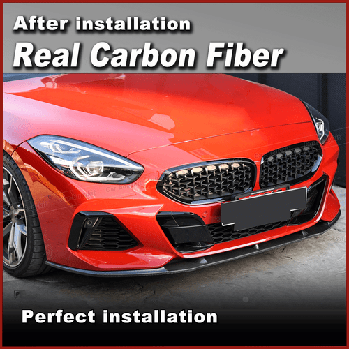For BMW Z4 G29 M40i M-Sport 2019-2024 REAL CARBON Front Bumper Lip Chin Spoiler - Picture 4 of 8
