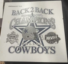 Dallas Cowboys Super Bowl Champs Back 2 BACK Marazzi Ceramic Tile 