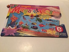 Wooden Puzzles For Toddlers Magnetic Fishing Game Playset 14 Water Animals.