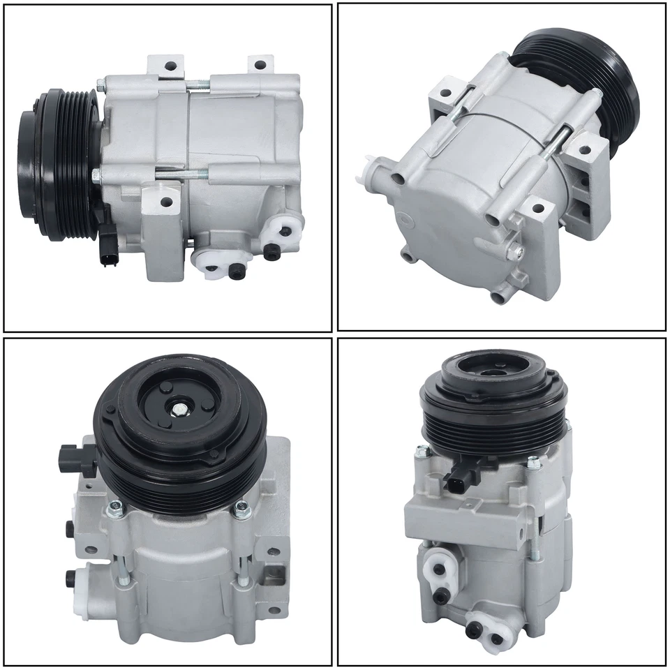 Compresor de aire acondicionado 6 ranuras para Ford E-150 E-250 E-350 E-450 Super Duty 2007-2019 Foto 3 de 4