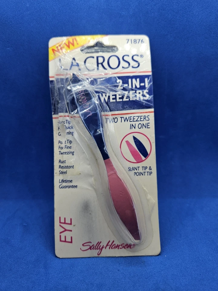 La Cross by Sally Hansen Eye 2-IN-1 Tweezers Slant/Point 71876 (Damage Packagng) - Image 4 of 4