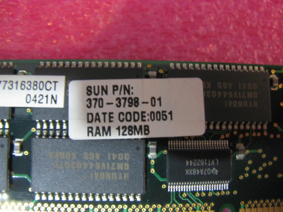 Sun Ultra10 Ultra5 X7038A 370-3798 256MB mem kit ,(2 * 128MB )  - Image 2 of 2