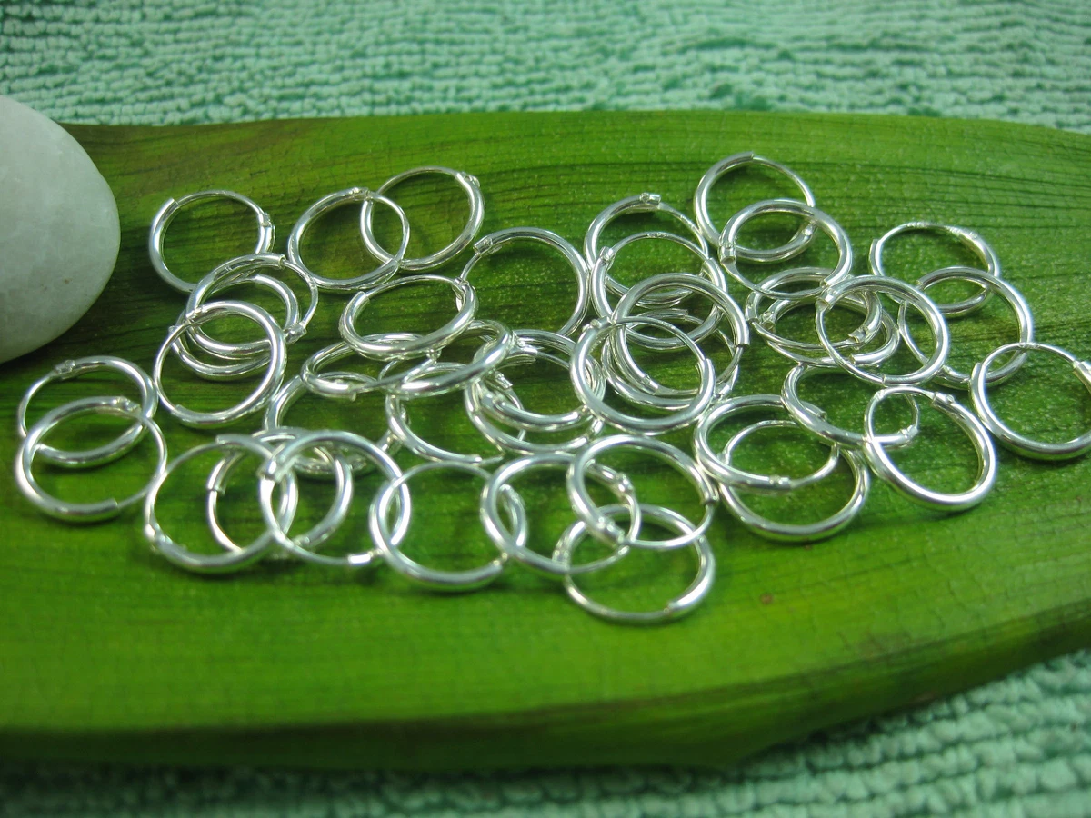 WHOLESALE 925 sterling silver 20 PAIRS plain 10mm sleepers hoop