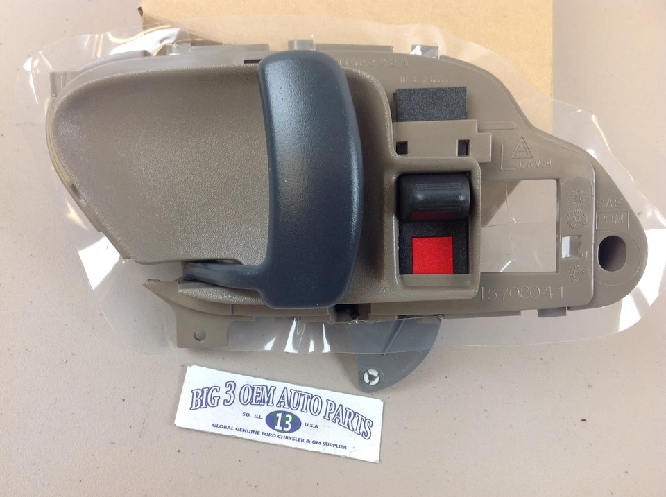 Chevrolet C/K Tahoe GMC C/K Yukon LH Front Neutral Tan Inside DOOR HANDLE new OE - Image 3 of 4