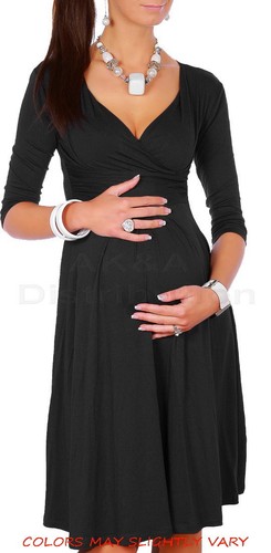 New Ladies MATERNITY DRESS V-Neck Pregnancy Size 8 10 12 14 16 18 Top 4400 - Picture 11 of 23