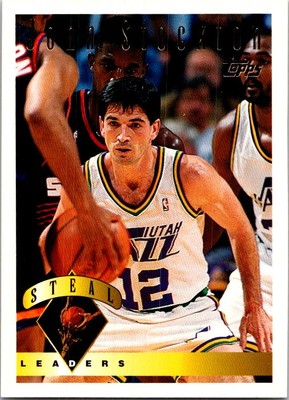1995-96 Topps #24 John Stockton basketball card 6FFFF