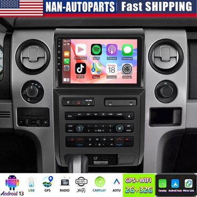 9'' Android 13 Apple Carplay GPS Navi Car Stereo Radio For Ford F150 2009-2014