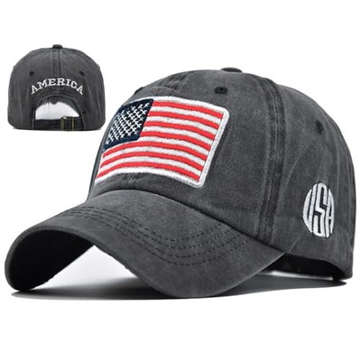 American Flag Hats for Women Men Baseball Cap Patriotic USA hat Medium Us Flag