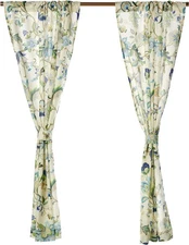 Ellis Curtain Brissac Tailored Panel Pair with 35W x 63L (Pack of 2), Blue 