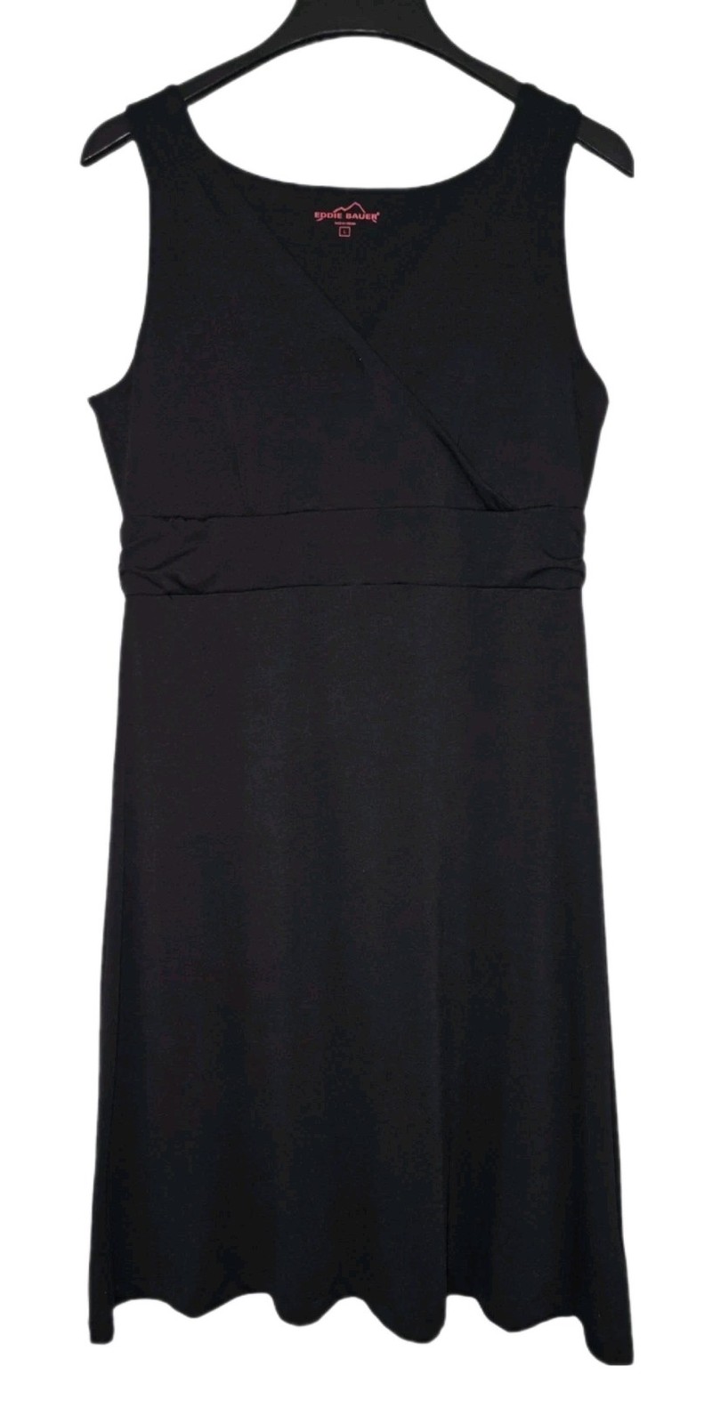 Eddie Bauer Black Travex Aster Crossover Sleeveless Dress Women's Size L