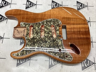 Warmoth Strat Style Electric Guitar Body Contour Heel Left Hand Mahogany Koa