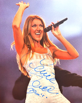 CELINE DION Signed Original 8x10 inch Photo: Authentic Autograph GENUINE w/COA