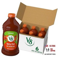 100 Vegetable Juice - 64 fl oz Bottle - Pack of 6 - Spicy Hot