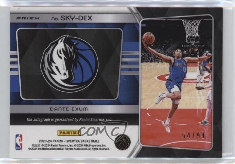 2023-24 Panini Spectra Sky High Signatures /99 Dante Exum #SKY-DEX Auto - Image 2 of 2