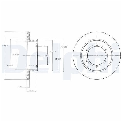 2X Bremsscheibe Hinten FüR Nissan Cabstar F24M F24W 06 Bis 13 Delphi Teil Neu-image