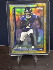 2025 Topps Chrome Nate Wiggins Pig Skin Gold Refractor /50 Baltimore Ravens