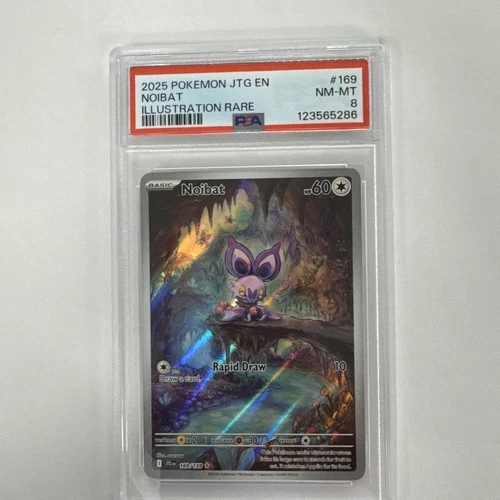 2025 POKEMON JTG EN-JOURNEY TOGETHER ILLUSTRATION RARE #169 NOIBAT PSA 8 #169