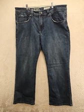 Tk Axel Jeans Mens 40x32 Blue Denim Slim Boot Medium Wash Mid Rise Stretch