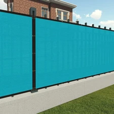 10FT Turquoise Privacy Fence Screen Fencing with Zip-Ties Outdoor Balcony Garden