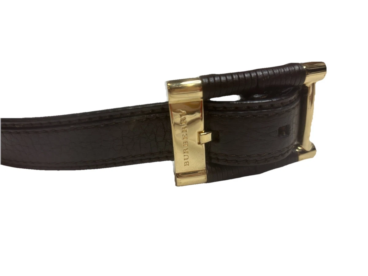 Burberry, Brown Braided Belt W/Gold hardware, 40/100 Burberry Gold Belts for Women for sale | eBay main image 2