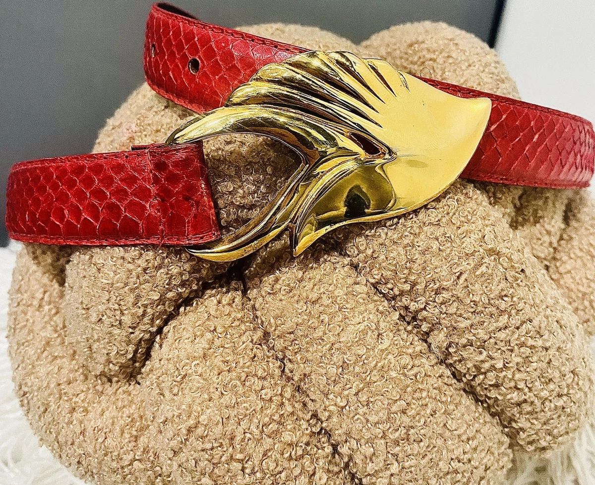 Snakeskin Red Belts for Women for sale | eBay display picture 3