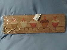 Wooden Family Birthday Calendar Wall Hanging Plaque DIY Board 50 Tags Home