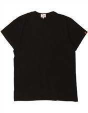 LEVI'S Womens T-Shirt Top UK 14 Medium Black Cotton BT29