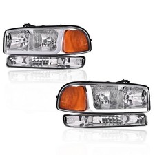 Fit For 99-07 Gmc Sierrayukon Led Drl Clearamber Headlights Wsignal Lamps