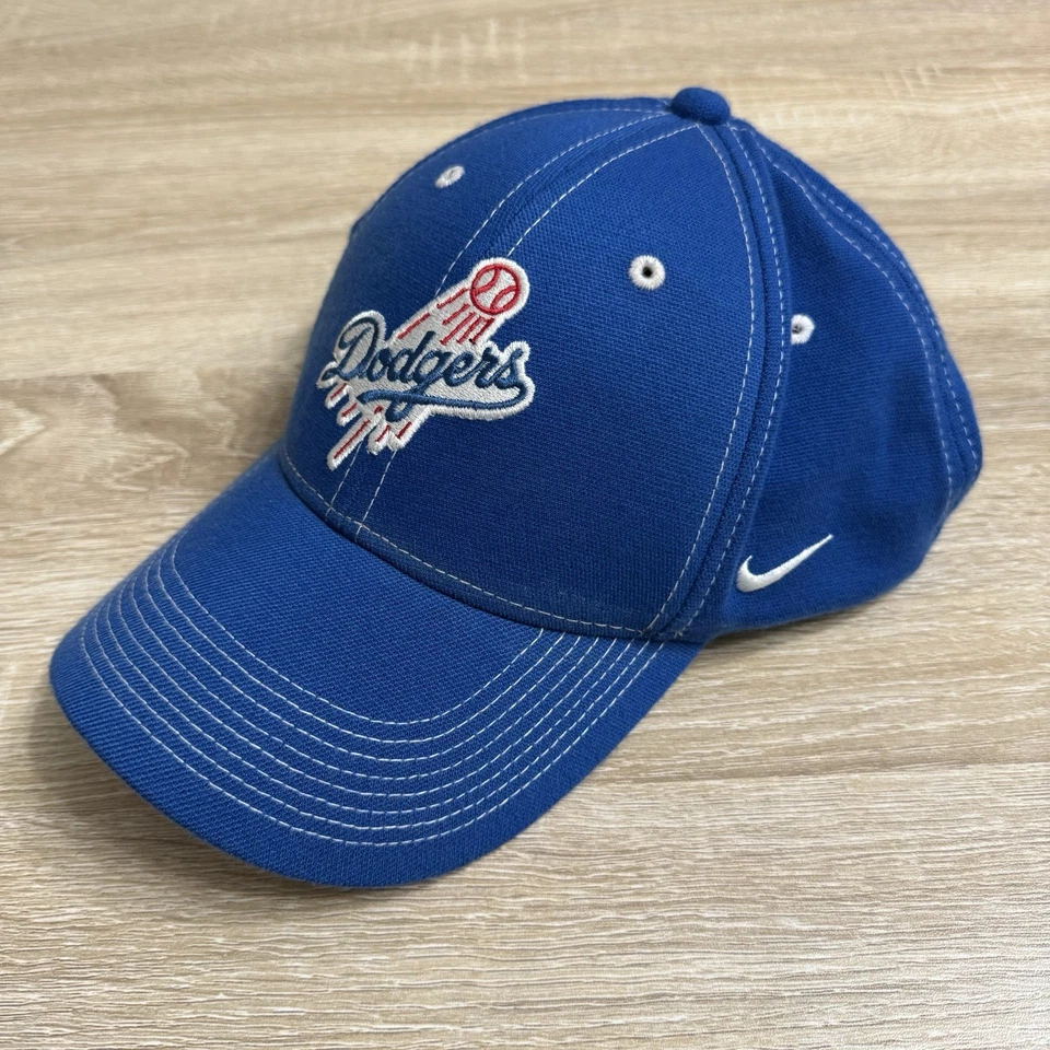 Boné vintage Nike Team Swoosh Flex Los Angeles Dodgers logotipo bordado azul OSFM - Imagem 2 de 4