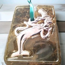 Dr Seuss Cat in the Hat Christmas Ornament Silver Plate Metal 3.5 Inches