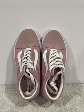 Vans Old Skool Pink White Women s Canvas Sneakers US Size 6.0 Lace Up NEVER WORN