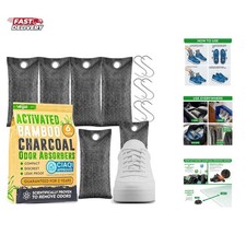Activated Charcoal Shoe Odor Elimination Bags. Remove Strong Odors in Car, Cl...