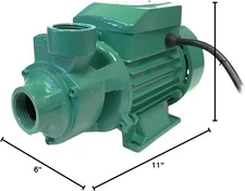 EZ Travel Collection Electric Water Pump Continuous Industrial Duty (1/2 HP Moto