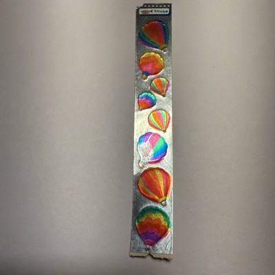 VTG 80 s Toots Cardesign Hot Air Balloons Foil 6  Sticker Strip MUS 158cx *Read*