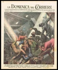 1947 Domenica del Corriere Cover Ship Storm Italian War Brides Walter Molino