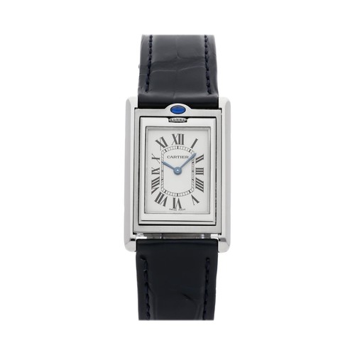 Cartier Tank Basculante Steel 36mm x 24mm Silver Strap Rectang...