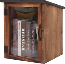 Library Box Outdoor,Free Library Box Little Outdoor Book Storage,Wood Cabinet...