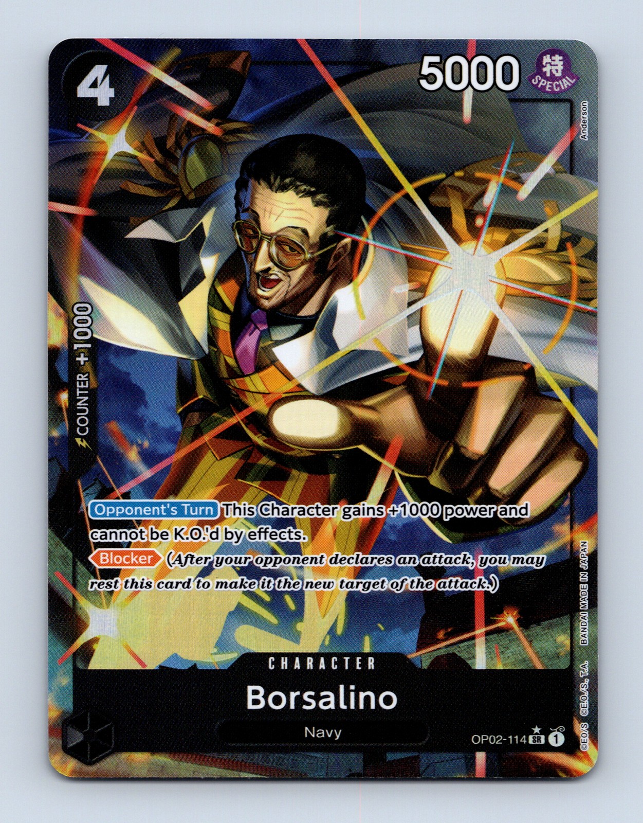 Borsalino (Alternate Art) Premium Booster -The Best- { OP02-114 NM