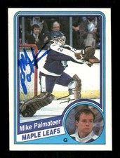 1984-85 O-Pee-Chee #308 Mike Palmateer signed autograph well centered , tough BX