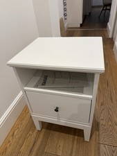 IKEA IDANÄS Bedside Table White Nightstand Drawer Storage Excellent Condition