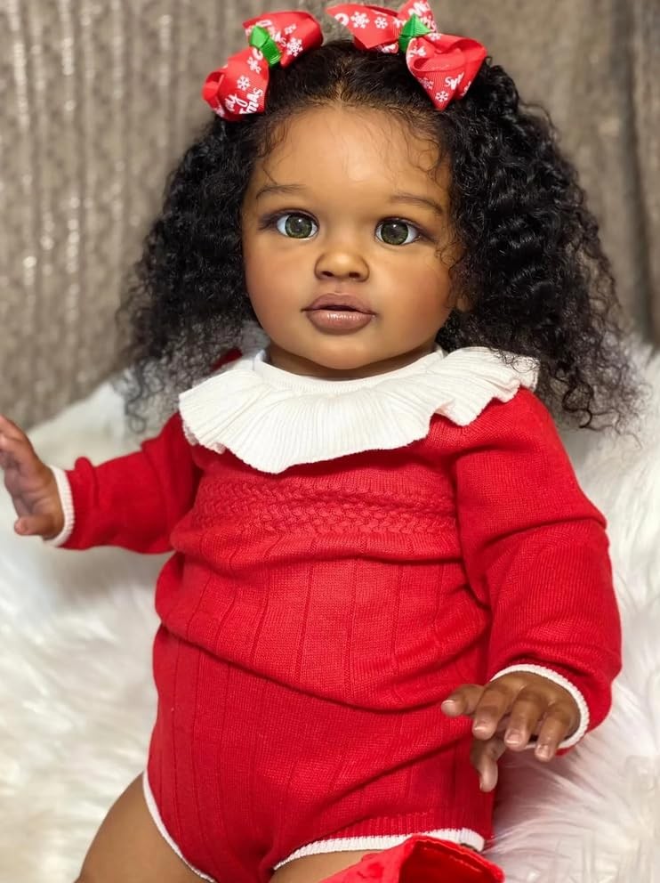 Girl 26 Inch African American Reborn Black Dolls G...
