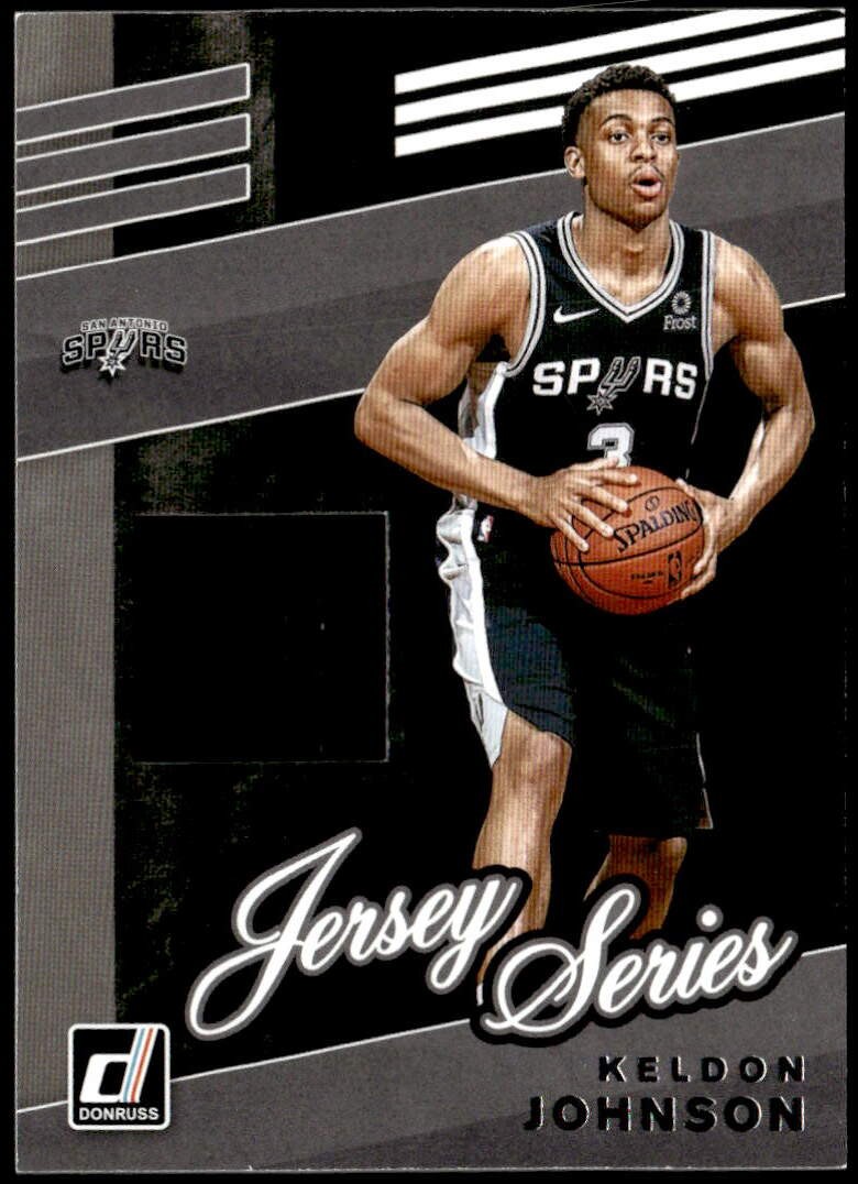 2019-20 Donruss #JS-KJS Keldon Johnson Jersey Series Rookie E1