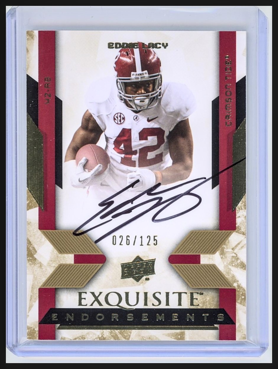 Eddie Lacy Upper Deck Exquisite Collection Exquisite Endorsements #EEEL Base