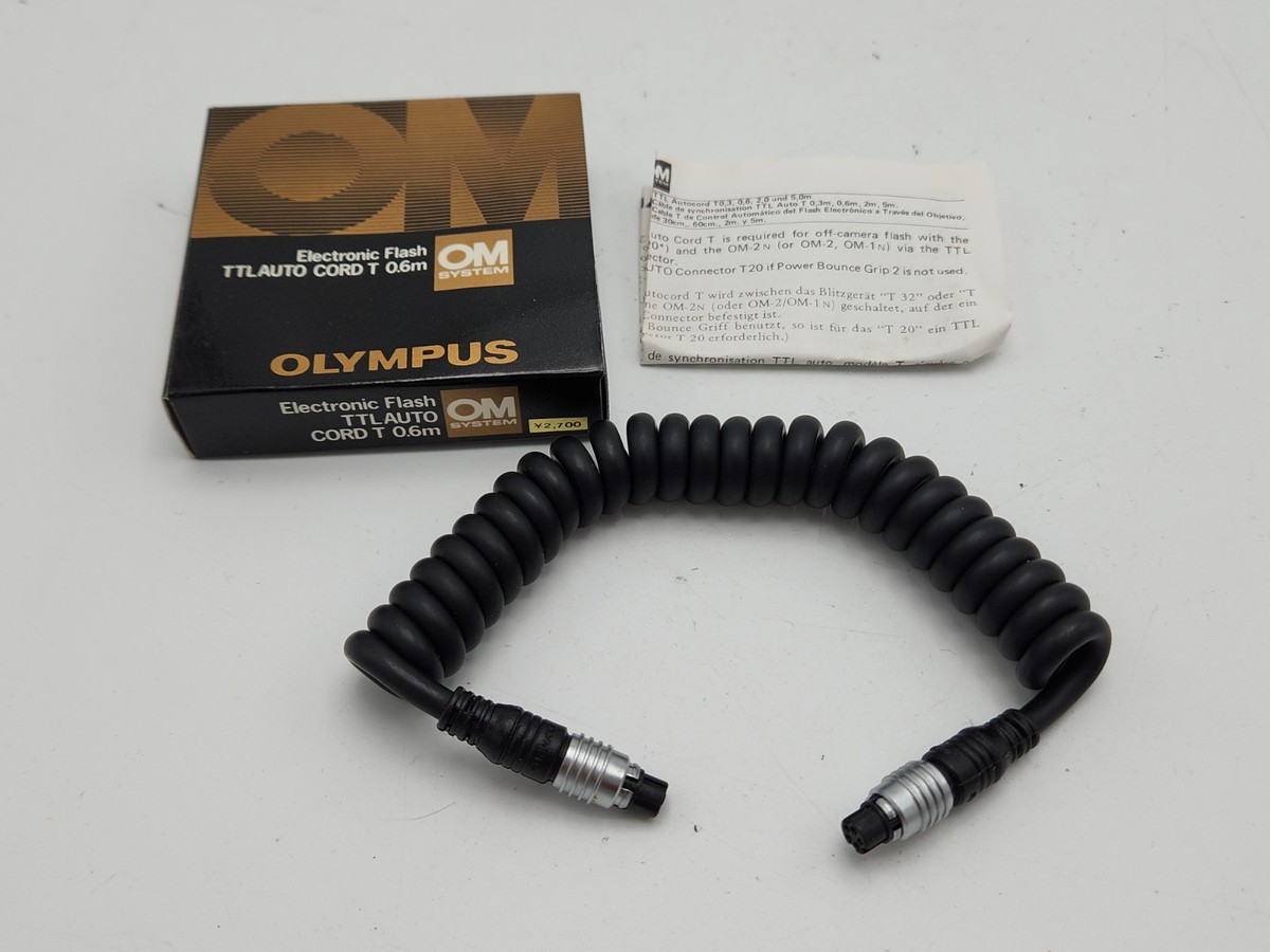 Olympus OM Electronic Flash TTL Auto Cord T for T32 T20 OM-2 OM-2n
