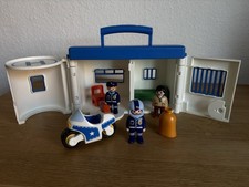 Playmobil 123 Polizeistation zum Mitnehmen mit Motorrad 9382