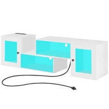 VECELO LED TV Stand for Televisions up to 70 Inchs Modern Entertainment Cente...