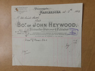 Manchester Stationers Invoice.