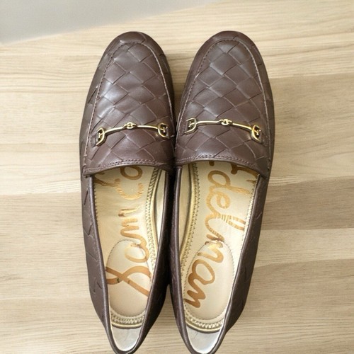 Sam Edelman Women Size 7 M Loraine Woven Loafer Dark Chocolate Shoes - Picture 3 of 5